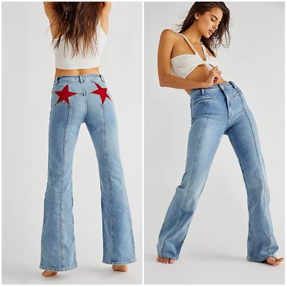 Free People Pants - Free People We the Free Firecracker Flare Jeans